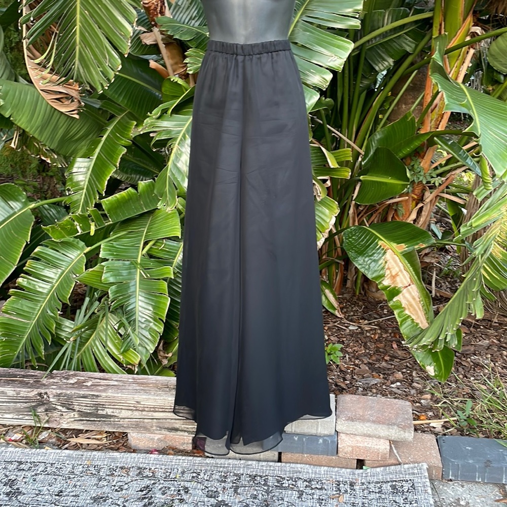 Alex evenings, sheer black, palazzo pants